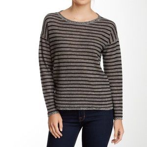 Eileen Fisher Petite Striped Wool Linen Sweater PP